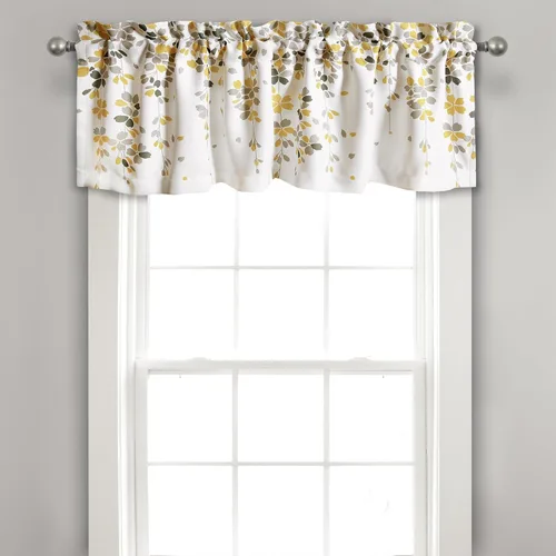 Miniatura 39 de Lush Decor Cenefa para ventana con filtro de luz, colección Weeping Flower, juego de cortinas, un par, 52" de ancho x 95" de largo + 2" de cabecera