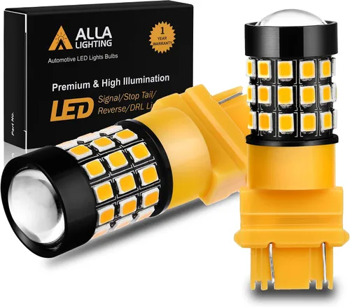 Alla Lighting 39-SMD 3157 3156 T25 Chipsets color amarillo ámbar de alta potencia 2835, focos LED superbrillantes para reemplazar lámparas de luz de