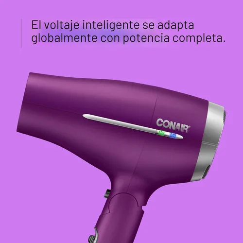 Miniatura 4 de Conair Worldwide Secador de pelo con mango plegable con concentrador y difusor, 1875W secador de pelo de viaje con tecnología de voltaje