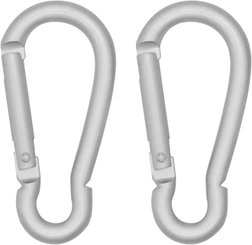 Miniatura 11 de LESHIRY Mosquetón grande de 3 pulgadas en aluminio, forma D, Premium, duradero, con clip para llavero, gancho de anillo en D, accesorios para 2
