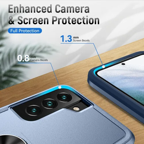 Miniatura 3 de Funda compatible con Samsung Galaxy S22 con protector de pantalla (no para S22+), resistente a prueba de golpes, funda de teléfono de cuerpo