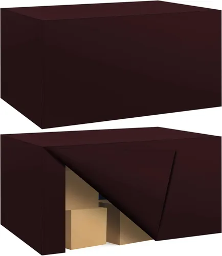 Miniatura 73 de Paquete de 2 manteles ajustados para mesa rectangular de 4 pies, 48 x 24 pulgadas, cubiertas de mesa verde manzana, tela de poliéster resistente al