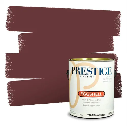 Miniatura 763 de Prestige Paints Pintura exterior e imprimación en uno, 1 galón, plano, coincidencia comparable de Valspar* Amber Rose*