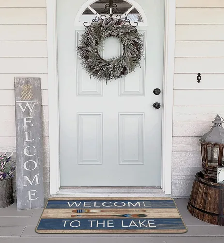 Miniatura 4 de Welcome to The Lake - Felpudo decorativo para interiores y exteriores, 17 x 30 pulgadas, para entrada de sala de casa del lago, regalos para amantes