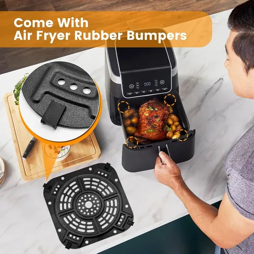 Miniatura 7 de Accesorios para freidora de aire Ninja AF141 Air Fryer Pro 4 en 1 AF142 Air Fry Max 5 en 1 5 cuartos de galón, piezas de repuesto de freidora
