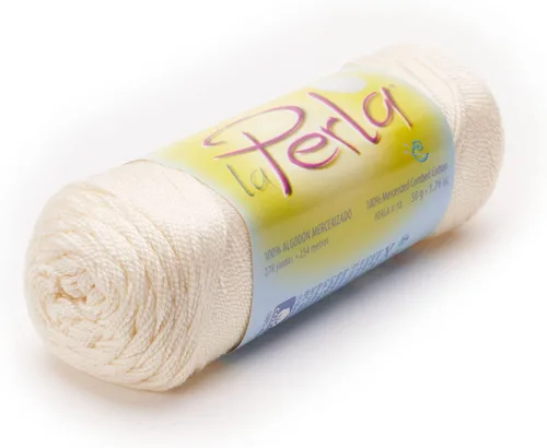 Miniatura 28 de LA Perla de Omega - Hilo Perle 100% algodón mercerizado ideal para ganchillo fino - Color: 01 - Blanco 601