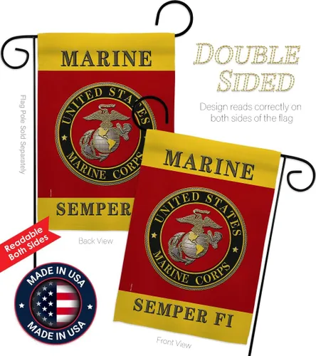 Miniatura 3 de Bandera del Cuerpo de Marines de los Estados Unidos USMC Semper Fi de doble cara para decoración de césped, regalo para casa, jardín, patio