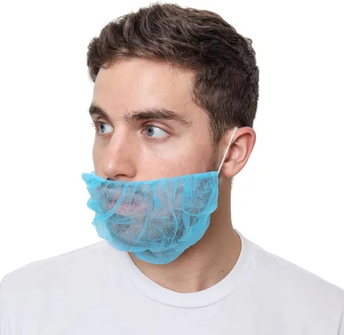 Miniatura 3 de Redes para barba, cubiertas desechables para barba, red de barba para servicio de alimentos, cocina, limpieza, 18 y 21 pulgadas