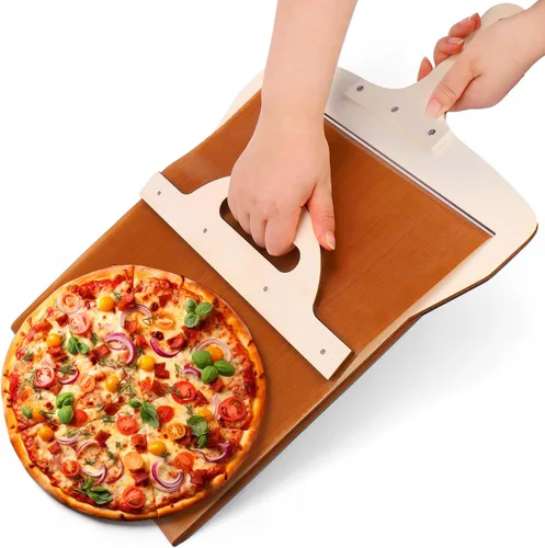 XANGNIER Pala deslizante de pizza, la cáscara de pizza que transfiere perfectamente la pizza, pizza súper mágica, pala de pizza inteligente