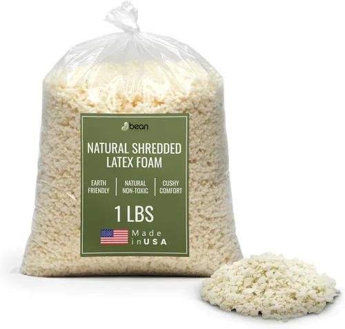 Bean Products 1 libra – Espuma de látex totalmente natural triturada – Nuevo relleno reciclado para bolsas de frijoles – Camas para mascotas –