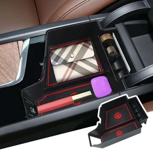 Miniatura 10 de BIBIBO 2023 2024 XC60 XC90 S90 V90 Organizador de Consola Central para Volvo XC60 V60 S60 S90 V90 XC90 de 2018-2023 2024 Caja de Almacenamiento