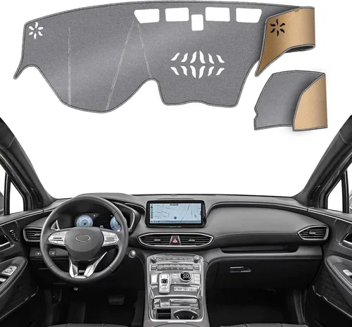 Miniatura 18 de Cubierta de tablero Tapete de salpicadero Compatible con Hyundai Tucson 2015-2010, 2015 IX35 (para transmisión manual izquierda), tapete
