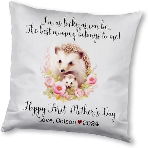Miniatura 10 de Hedgehogs Mothers Day, First Mother's Day Custom Pillowcase, Personalized Mother's Day Pillowcase, Gift for Mom, Home Decor