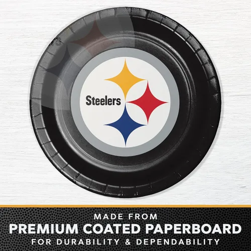 Miniatura 2 de Trendware Pittsburgh Steelers - Platos de papel, 48