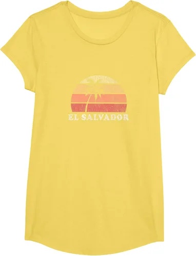 Miniatura 52 de El Salvador Vintage 70s Retro Throwback Design Camiseta, Azul