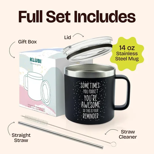 Miniatura 3 de Regalos para papá para el día del padre, a veces te olvides de tus increíbles regalos, tazas negras de 14 onzas para padres que piensan en ti, Negro