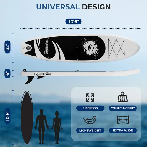 Miniatura 5 de SereneLife Tabla de remo inflable de 10 pies 6 pulgadas con accesorios de SUP de primera calidad, diseño amplio y estable con almohadilla