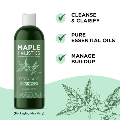 Miniatura 6 de Champú y acondicionador grasos para cabello y cuero cabelludo, champú desengrasante y acondicionador de árbol de té para cabello graso y cuero