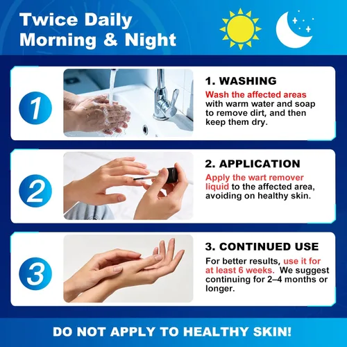 Miniatura 7 de Fast-Acting Wart Remover Freeze Off & Corn Remover, 2-Pack 30 ml Salicylic Acid Plantar Wart Remover for Feet, Hands & Skin - Professional Wart