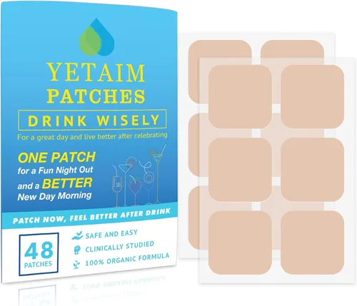 YETAIM Parches de recuperación para mujeres y hombres: paquete de 48 unidades para impulso de energía y recuperación rápida - apoyo para día, noche,