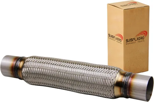 Miniatura 19 de Tubo Flexible de Escape SUISFLXGRO Tipo Universal 100% Acero Inoxidable Para Vehículos Pesados y Coches (1 Pieza, 1.75X6X10)