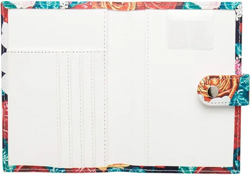 Miniatura 5 de Funda para pasaporte de viaje, con bloqueo RFID, piel sintética, con botón a presión, funda protectora para tarjeta de identificación, Rosa, Cartera