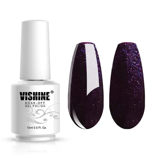 Miniatura 15 de Vishine Gelpolish Esmalte de uñas de gel profesional UV LED Soak Off Color Manicura Color Rosa Claro #1408 1408-rosa claro