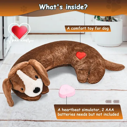 Miniatura 4 de Moropaky Juguete de latido para cachorros, animal de peluche con latido para cachorros, juguete de felpa con latido para cachorros, juguete