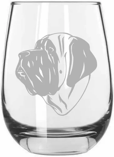 Miniatura 541 de Sakhalin Husky Dog - Copa de vino grabada personalizada de 15.25 onzas sin tallo
