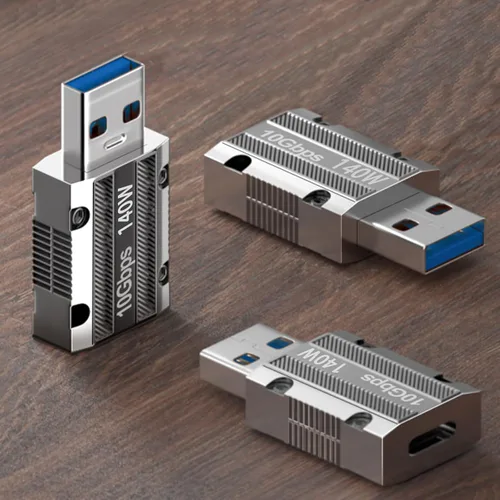 Miniatura 4 de Adaptador USB C hembra a USB macho de 10 Gbps, aleación de zinc tipo C a USB A adaptador de transferencia de datos de alta velocidad, USB 3.1 tipo C