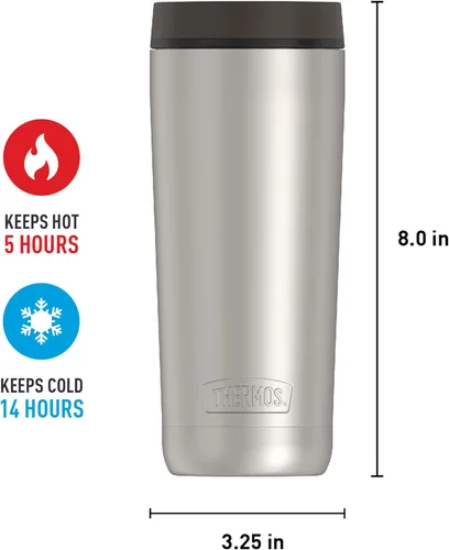 Miniatura 7 de THERMOS ALTA SERIES - Vaso de acero inoxidable de 18 onzas, acero mate/negro espresso