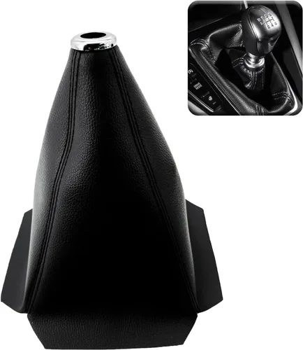 Cubierta antipolvo para pomo de palanca de cambios de automóvil, cubierta de piel sintética para la mayoría de automóviles, camiones, SUV (negro)