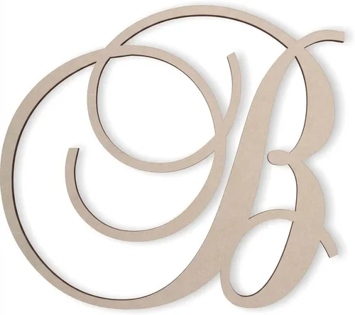 Miniatura 25 de Jess and Jessica Letra de madera A, 4 pulgadas de largo x 1/4 de pulgada de grosor, letras grandes de madera para decoración de pared, letras