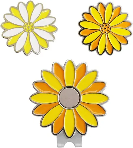 Miniatura 8 de Marcador de pelota de golf con clip para sombrero de golf para tu amigo Clip de flores