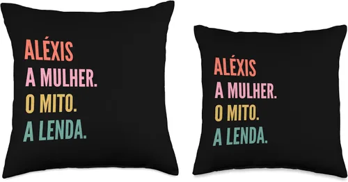 Miniatura 3 de Funny Portuguese First Name Design - Aléxis Throw Pillow