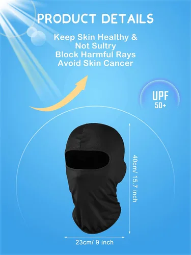 Miniatura 2 de 12 piezas de protección solar pasamontañas de cara completa protección solar UV cubierta protectora facial para deportes al aire libre
