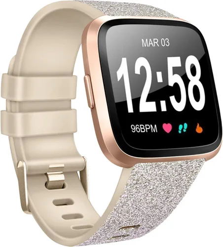 AK Correas deportivas compatibles con Fitbit Versa 2, pulseras de repuesto de elastómero suave multicolor para reloj inteligente Fitbit