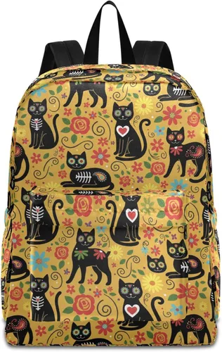 Miniatura 12 de MNSRUU Mochila para estudiantes para la escuela, Halloween, mochila luminosa de murciélagos para laptop, mochila estética para niñas, niños, mochila