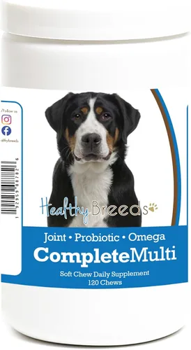 Miniatura 10 de Healthy Breeds Boxer todo en uno multivitamínico suave masticable 120