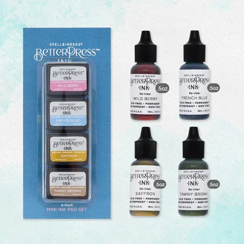 Miniatura 9 de Spellbinders BetterPress - Paquete de bloc de tinta y reinkers (Desert Sunset)