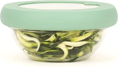 Miniatura 10 de Food Huggers Tapas de repuesto para recipientes de almacenamiento de vidrio, tapas de silicona y vidrio que no se agrietan, se adapta a la mayoría