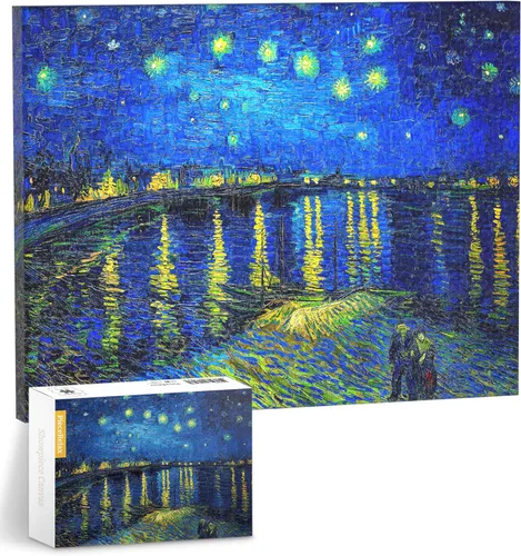 Miniatura 12 de PieceRelax Arte de Pared en Lienzo de Rompecabezas 366 Piezas de Plástico para Adultos - Hokusai - La Gran Ola de Kanagawa - Regalo Único