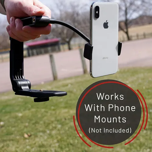 Miniatura 9 de GENS Agarre estabilizador de cámara de mano – Mango universal en forma de U que funciona con cámaras DSLR, sin espejo y de video con inserto roscado