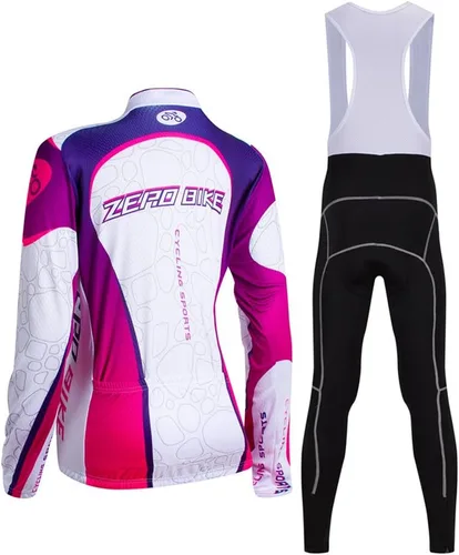 Miniatura 2 de Traje de ciclismo acolchado de gel 3D transpirable de manga larga para mujer, conjunto de pantalones de malla con protección UV