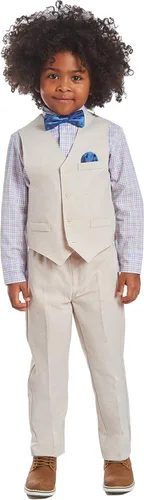 Miniatura 2 de Nautica Boys' 4-Piece Set with Dress Shirt, Bowtie, Vest and Pants