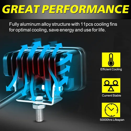 Miniatura 7 de Cápsulas LED ámbar, parte AKD de 3 pulgadas, luz LED de conducción de 40 W, luz LED todoterreno, luz de trabajo LED amarilla, luces antiniebla