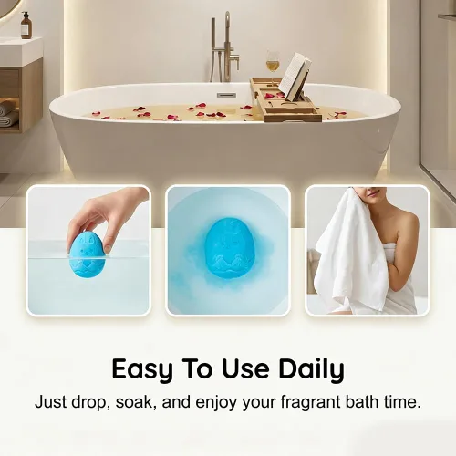 Miniatura 6 de 15 piezas de juguetes oceánicos de baño, caja de bolas de sal de baño, bombas de baño con sorpresa en el interior, bombas de baño de Pascua, bombas
