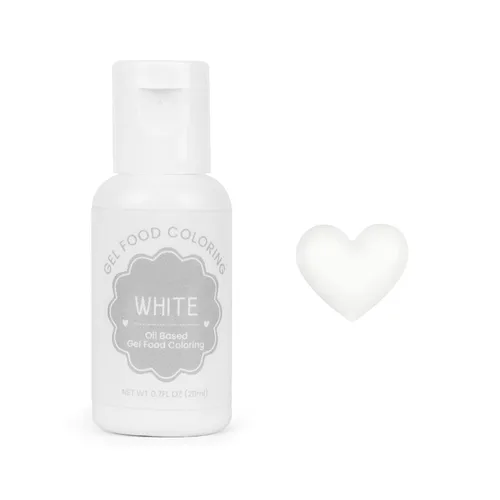 Colorante de alimentos a base de aceite para chocolate, gel comestible de 20ml de color blanco a base de aceite para decorar pasteles, azúcar,