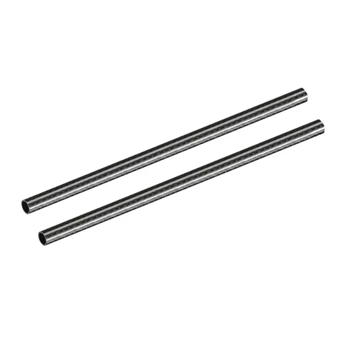 DMiotech Paquete de 2 tubos redondos de fibra de carbono de 0.394 in x 0.315 in x 19.685 in, tubo de carbono envuelto en rollo 3K para RC