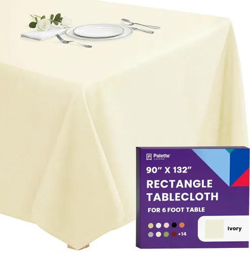 Miniatura 85 de Gee Di Moda - Mantel rectangular de 60 x 84 pulgadas – Mantel rectangular de poliéster lavable para mesa de 5 pies